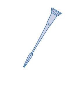 Pipetovacie špičky 0.1-10 µl s plochým ohybným  koncom, 1x200 ks