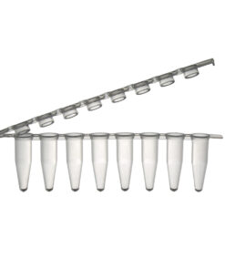 0,2ml 8-miestne strípy s upevnenými plochými vrchnákmi, 125 ks