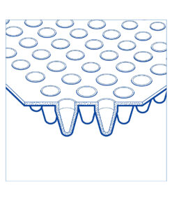 PCR platnička bez obruby, nízky profil, prirodzená, 20 ks