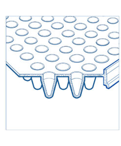 PCR platnička polovičný okraj a vyvýšený lem, nízky profil, pre FAST systémy, prirodzená, 10 ks