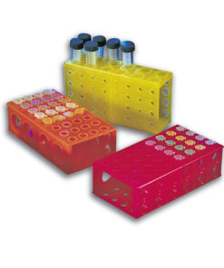 Stojany na skúmavky univerzálne CombiMini mix farieb, 5 ks