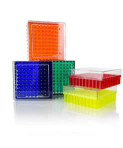 Kryogenické krabičky polykarbonátové, 100 miestne, rôzne farby, 5 ks