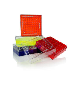 Kryogenické krabičky polykarbonátové, 81 miestne, rôzne farby, 5 ks