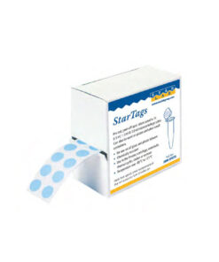 9,5mm kruhové štítky StarTags na označovanie eppendorfiek rôzne farby, 2000 ks rolka