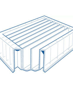 Rezervoár na média pre pipetovacie roboty, vysoký profil, 240ml, 8-komorový