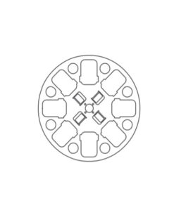 Rotor 8-miestny, uhlový