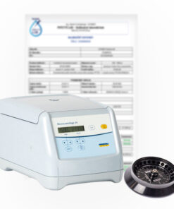 Kontrolný certifikát - overenie otáčok centrifúgy 3-body