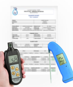 Kontrolný certifikát teplota (3-body) + vlhkosť (2-body)