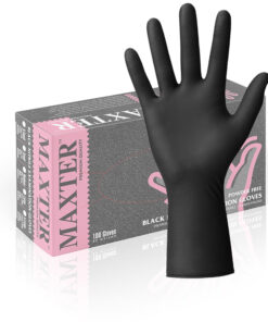Nitrilové rukavice MAXTER BLACK, 3.6g, 1x100 ks
