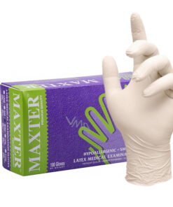 Latexové rukavice, jemne pudrované MAXTER, 5.5g, 1x100 ks