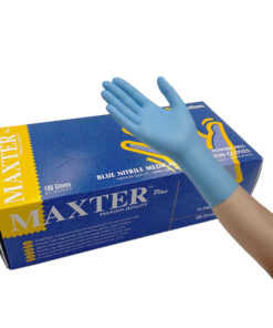 Nitrilové rukavice MAXTER BLUE, predĺžený rukáv 290mm, 5.7g, 1x100 ks