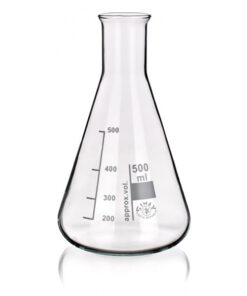 Banka kužeľová podľa Erlenmeyera, úzkohrdlá, rôzne objemy, SIMAX, 1 ks