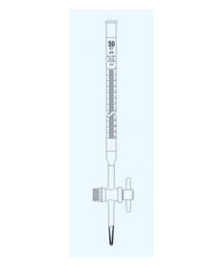 Byreta, so Schellbachovym pruhom, priamy kohútik, teflonové kladivko, trieda AS, 1 ks