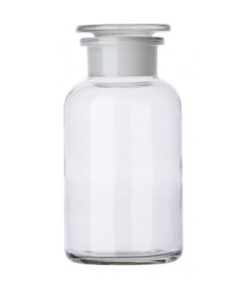 Fľaša širokohrdlá prachovnica so zabrúsenou zátkou, číra, 1 ks