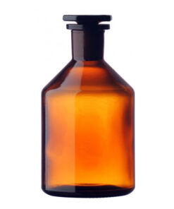 Fľaša reagenčná úzkohrdlá, Steilbrust, hnedá, 1 ks