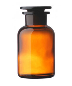 Fľaša širokohrdlá, prachovnica, hnedá, Steilbrust, 1 ks