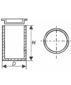 Kremenný kelímok s viečkom