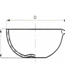 Miska kremenná odparovacia s plochým dnom a výlevkou