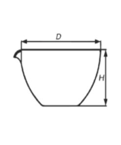 Miska odparovacia kremenná s výlevkou, typ 479