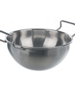 Miska s guľatým dnom a dvoma úchytmi, nerezová, rôzne rozmery a objemy