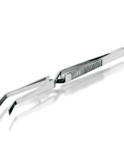 Pinzeta lomená samosvorná s plochými koncami, nerezová ocel, 105 mm