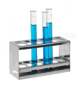 Stojan na skúmavky do priemeru 17mm, hranatý, nerezový, 1ks