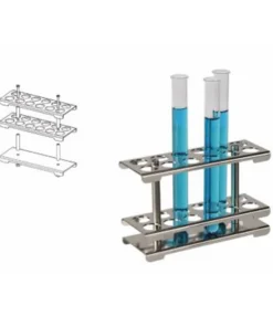 Stojan na skúmavky do priemeru 17mm, rozoberateľný, nerezový, 1ks