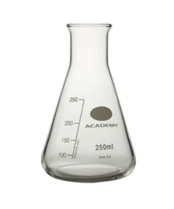 Banka kužeľová podľa Erlenmeyera, úzkohrdlá, rôzne objemy, ACADEMY, 1 ks