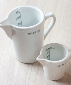 Odmerka s vnútornou graduáciou, porcelánová, 100 ml, 1 ks