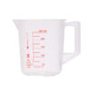 Kadička plastová (PP) s rúčkou, červená stupnica, rôzne objemy, 1 ks