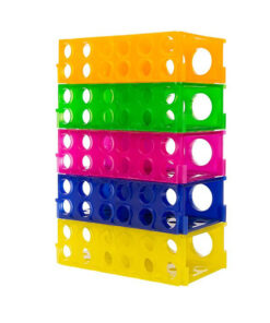 Stojany univerzálne pre rôzne typy skúmaviek, rôzne farby, 1 ks