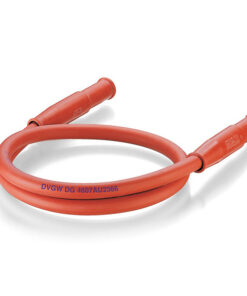 Hadica bezpečnostná DIN 30665 pre plynové kahany, špirálové jadro z nerez ocele, pracovný tlak do 100mbar, 0.75 metra