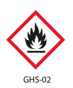 Samolepky HORĽAVINA - Symbol CLP (GHS) 02, 26 x 37 mm, LABSOLUTE®, 500 ks rolka