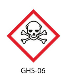 Samolepky TOXICKÉ - Symbol CLP (GHS) 06, 26 x 37 mm, LABSOLUTE®, 500 ks rolka