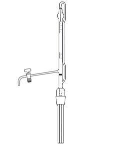Byreta automatická podľa Pelleta, výpustný kohútik, sklenené kladivko, trieda AS, 1 ks