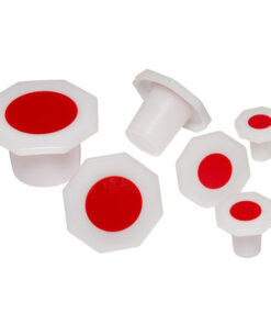 Zátka, PE, biela, šesťhranná, LABSOLUTE®, rôzne druhy NZ, 1 ks