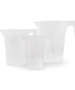 Odmerka s uchom vysoká, PP, lisovaná stupnica, rôzne objemy, 1 ks
