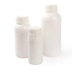 Fľaša guľatá s bezpečnostným krúžkom, 41 mm, HDPE, CERTIFIKOVANÁ, rôzne objemy, 1 ks