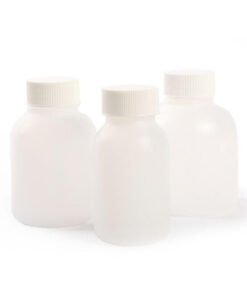 Fľaša guľatá nízka, širokohrdlá, PE, rôzne objemy, 1 ks